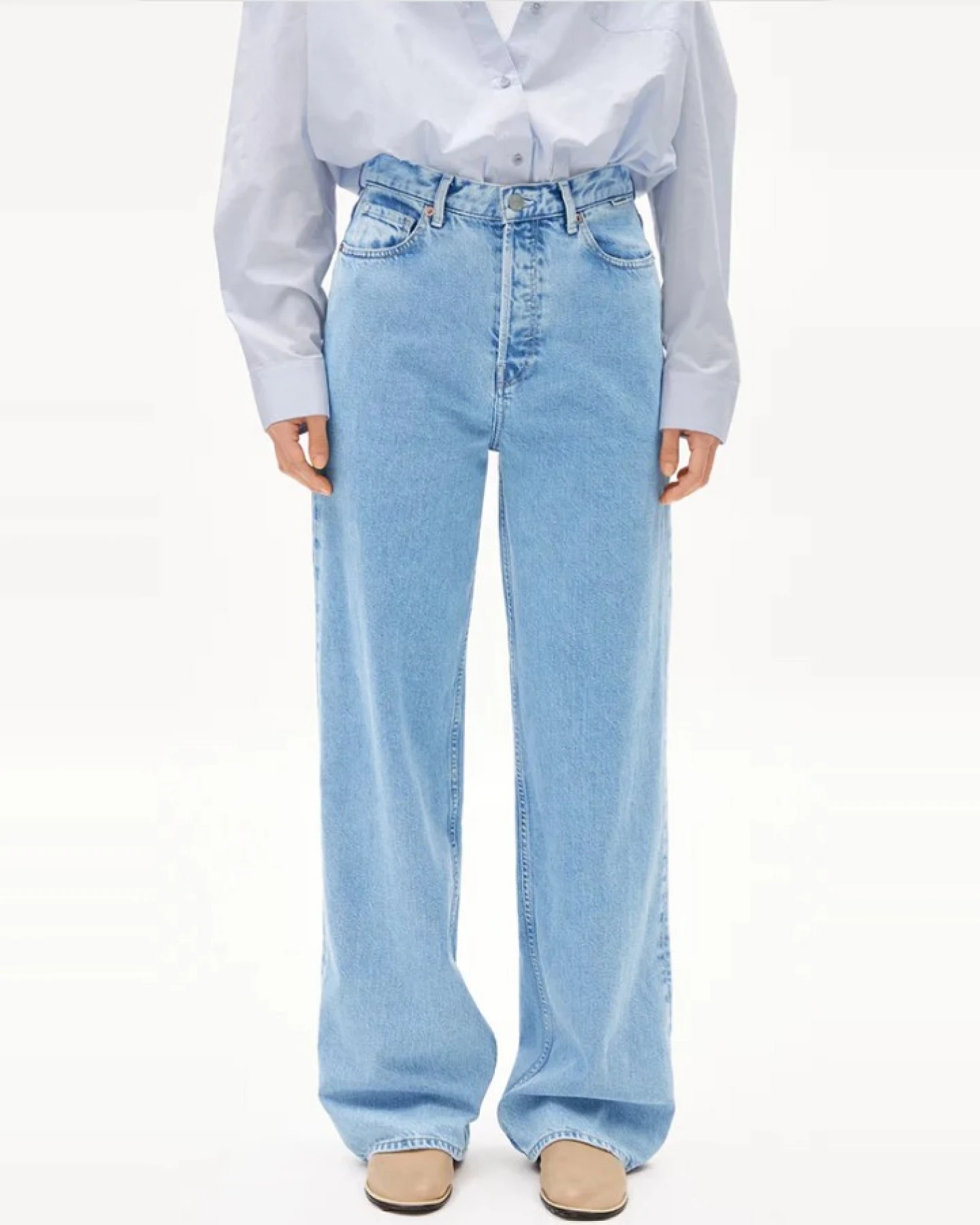 ARMEDANGELS Damen vegan Jeans Enijaa Horizon Blau – Ansicht 2