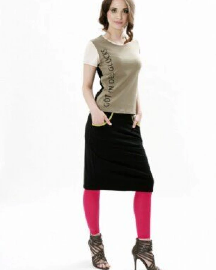 Göttin des Glücks Shirt Lakshmi khaki