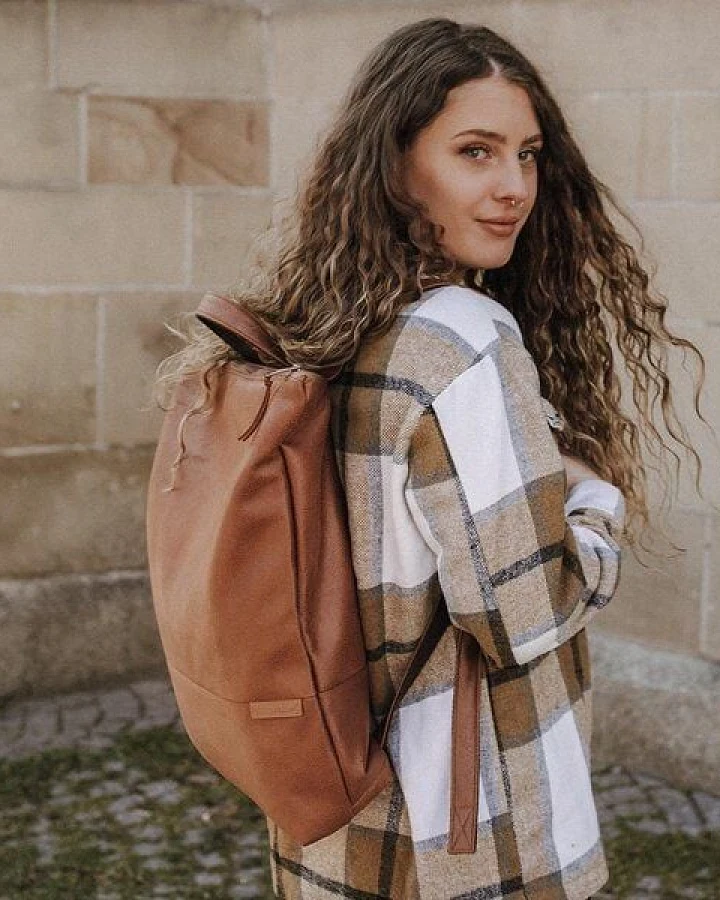 BOWLEANIES TASCHEN Rucksack aus Lederfaserstoff