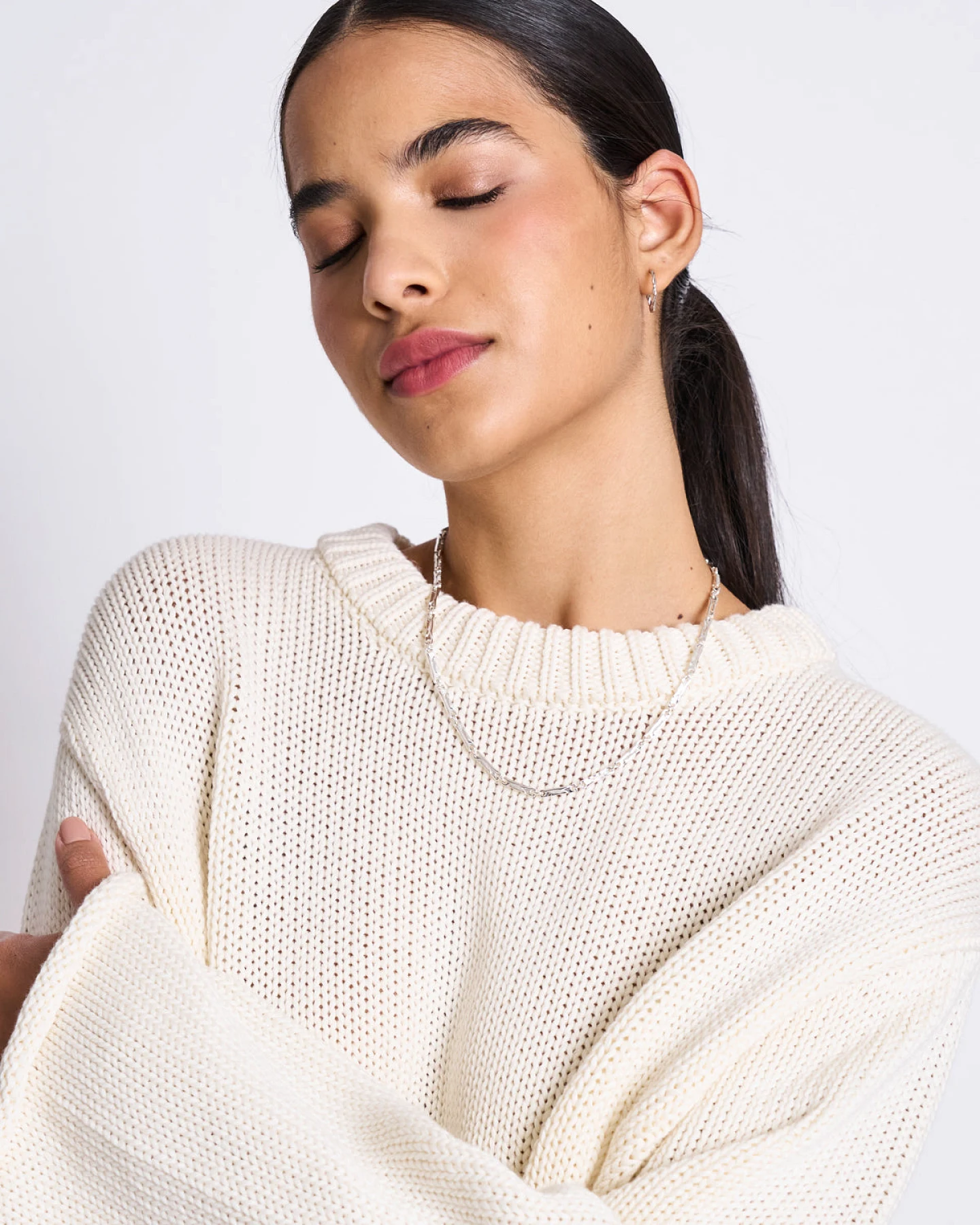 JAN 'N JUNE Damen vegan Pullover Sona Cremefarben – Ansicht 2