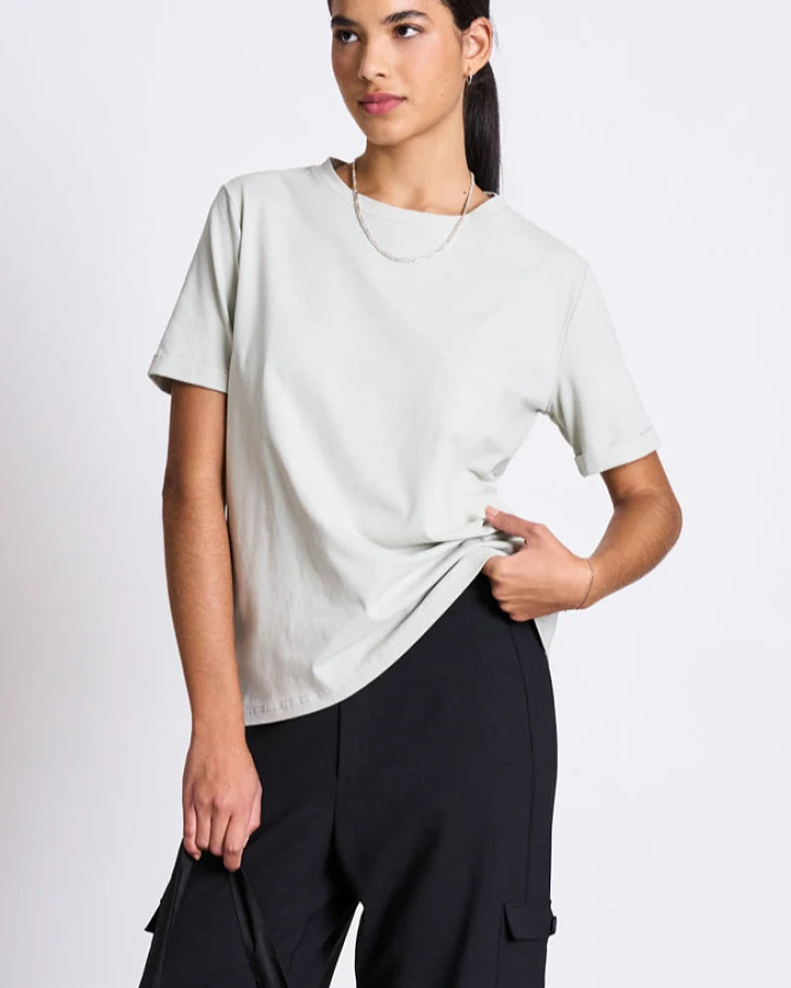 JAN 'N JUNE Damen vegan Gebürstetes T-Shirt Junge Vintage Spitze