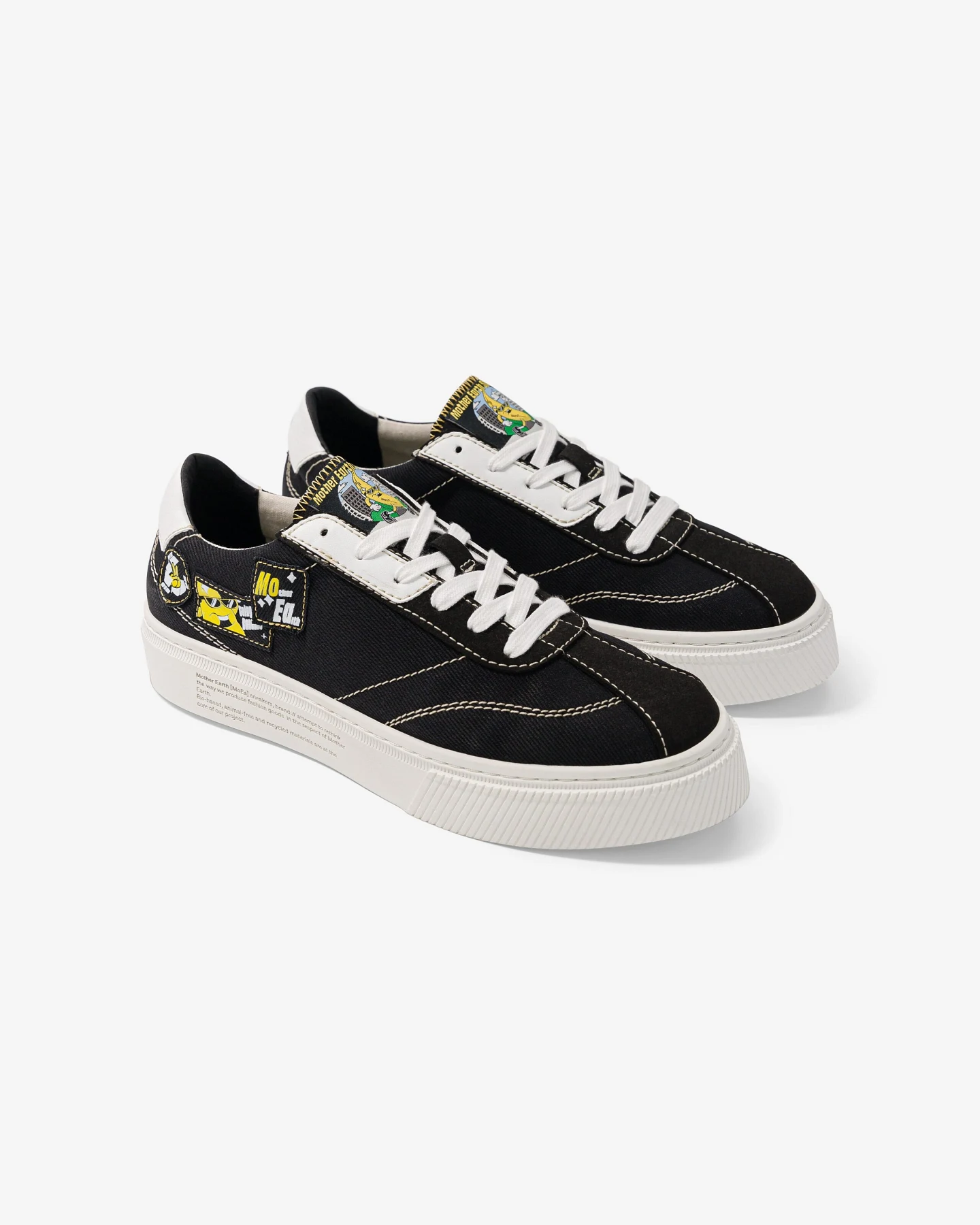 MoEa Herren vegan Sneaker Gen4 Banana Patch Schwarz – Ansicht 2