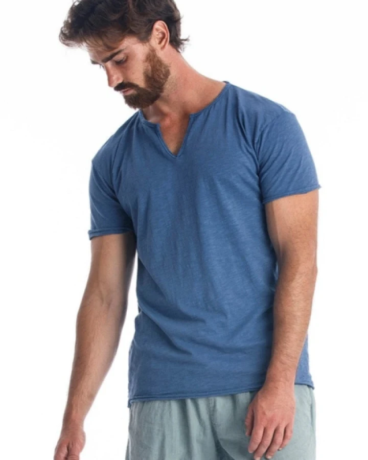 RAVENS VIEW IBIZA Herren vegan T-Shirt Eros Indigo Blau