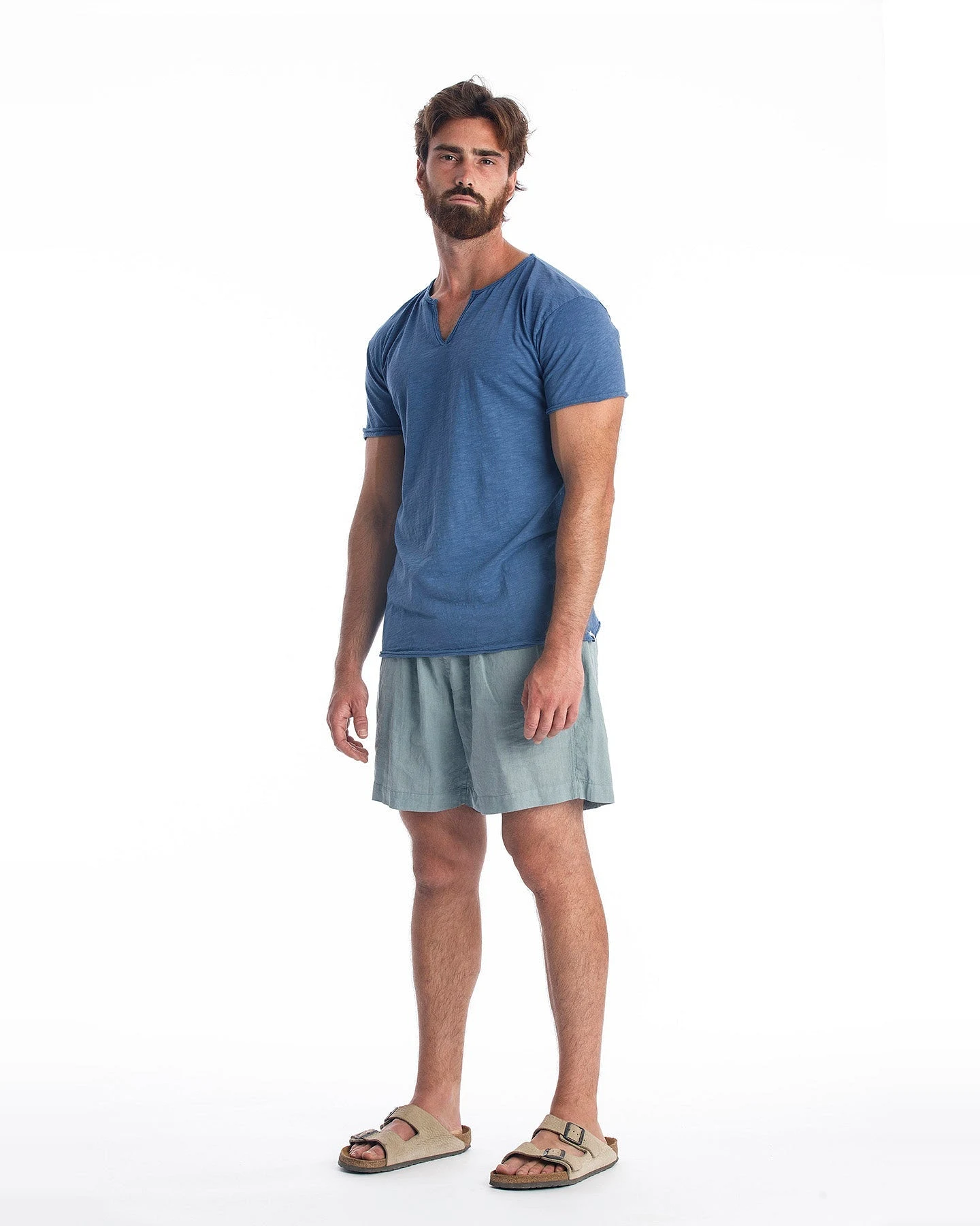 RAVENS VIEW IBIZA Herren vegan T-Shirt Eros Indigo Blau – Ansicht 2