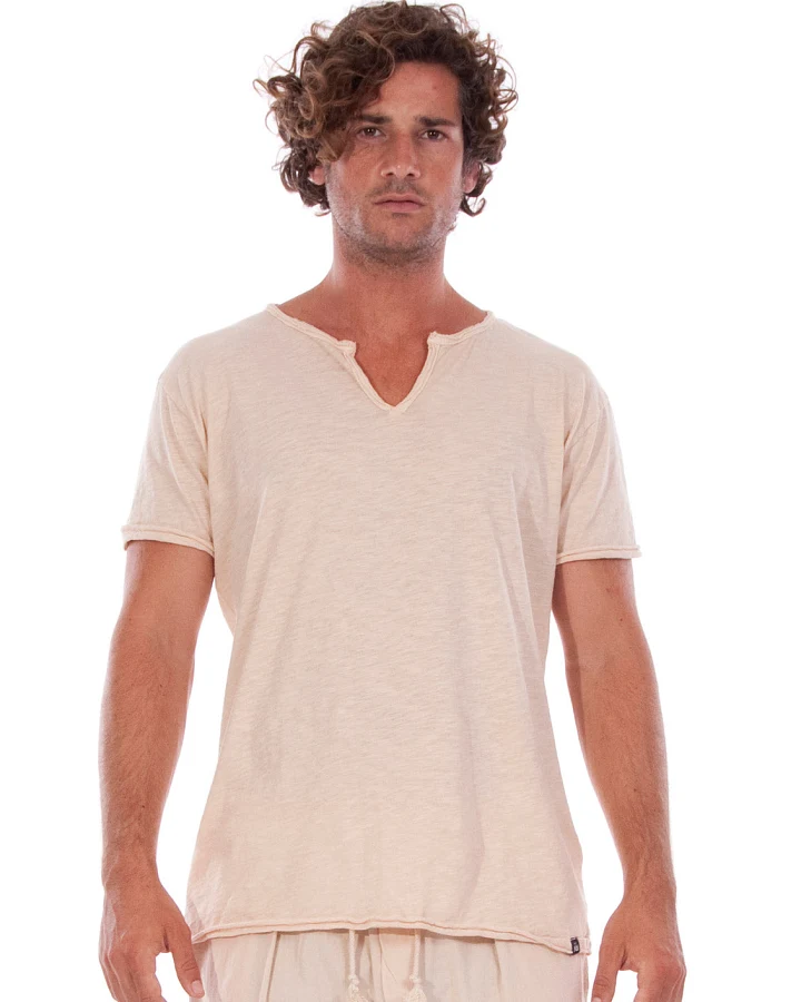 RAVENS VIEW IBIZA Herren vegan T-Shirt Eros Sand Beige