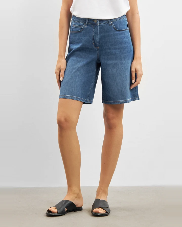 LAURIE Damen vegan Lockere Shorts Carol Washed Blue Denim