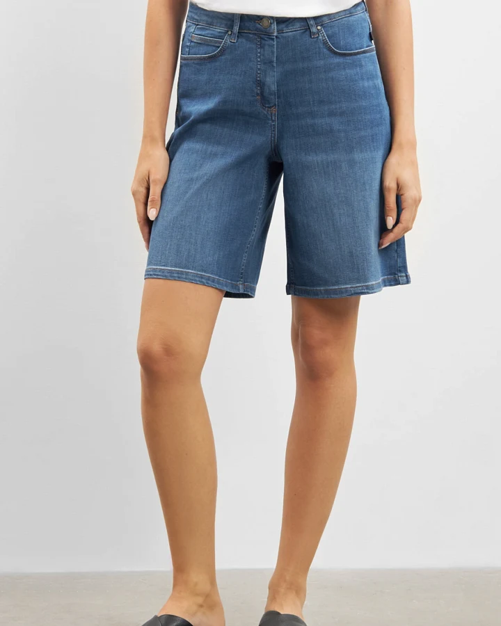 LAURIE Damen vegan Lockere Shorts Carol Washed Blue Denim