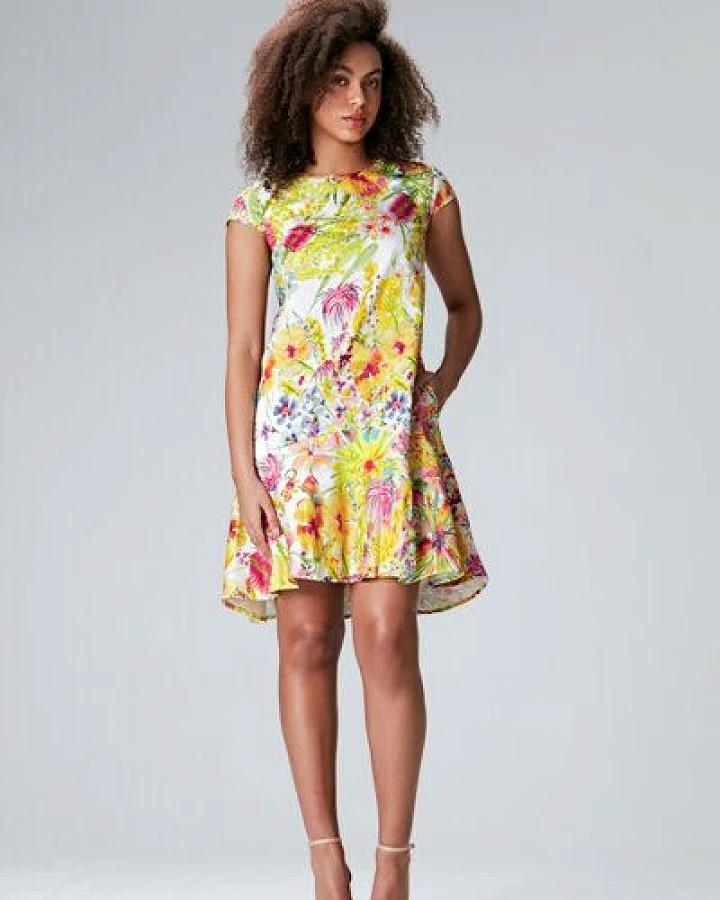 Studio Hertzberg Blumenkleid mit Volant"Elise"