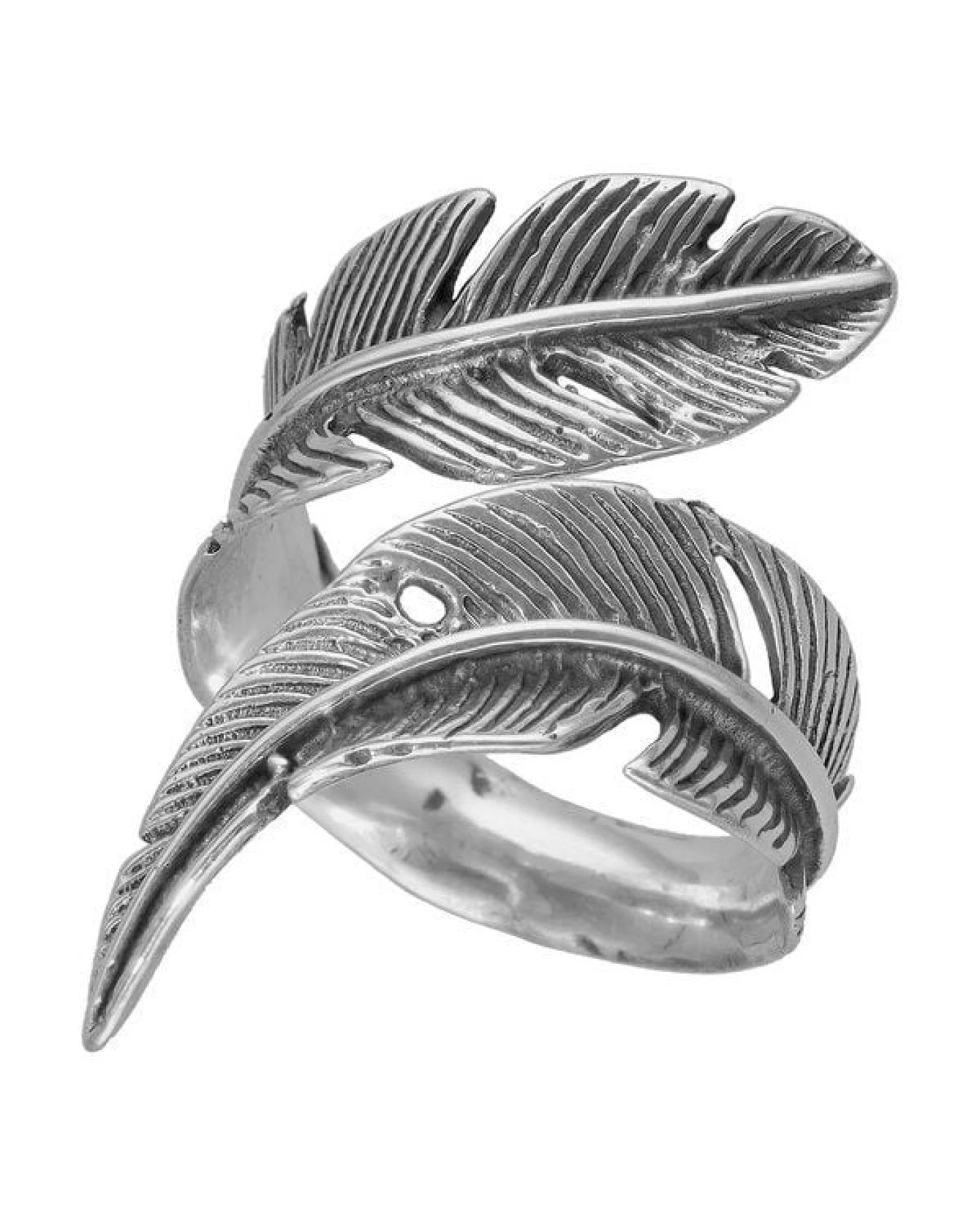 pakilia Silber Ring Feder Fair-Trade und handmade – Ansicht 2