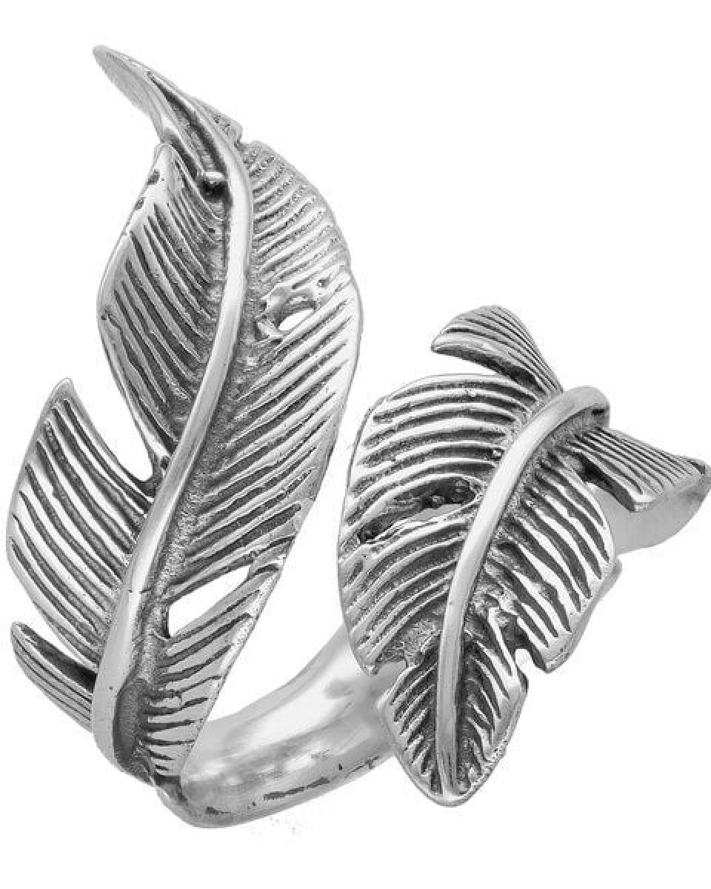 pakilia Silber Ring Feder Fair-Trade und handmade – Ansicht 4