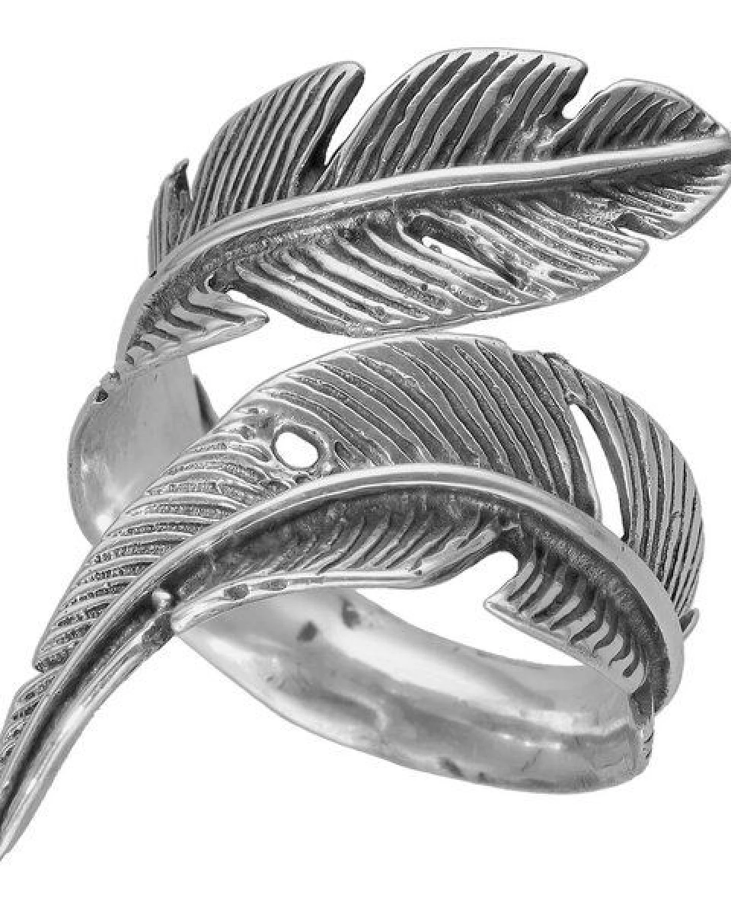 pakilia Silber Ring Feder Fair-Trade und handmade – Ansicht 2