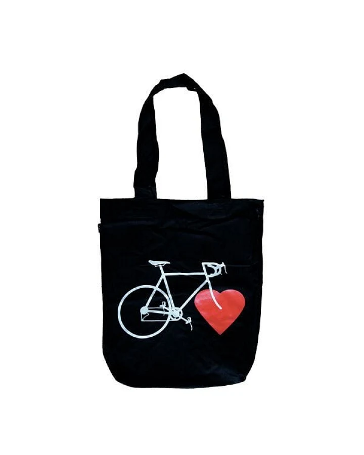 nicegreenstuff BIKE LOVE Stoffbeutel schwarz