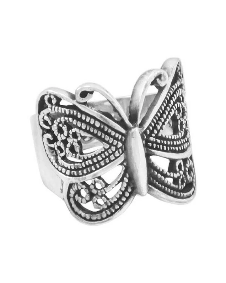 pakilia Silber Ring Schmetterling Fair-Trade und handmade