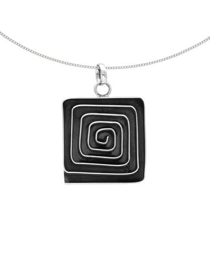 pakilia Silber Kette Labyrinth Fair-Trade und handmade