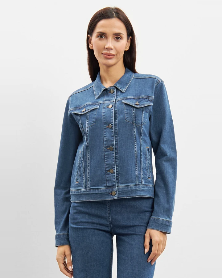 LAURIE Damen vegan Jeansjacke Ls Marie Blue Denim