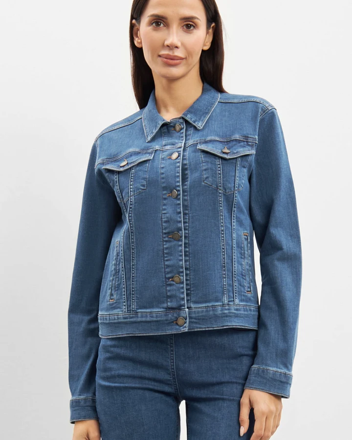 LAURIE Damen vegan Jeansjacke Ls Marie Blue Denim