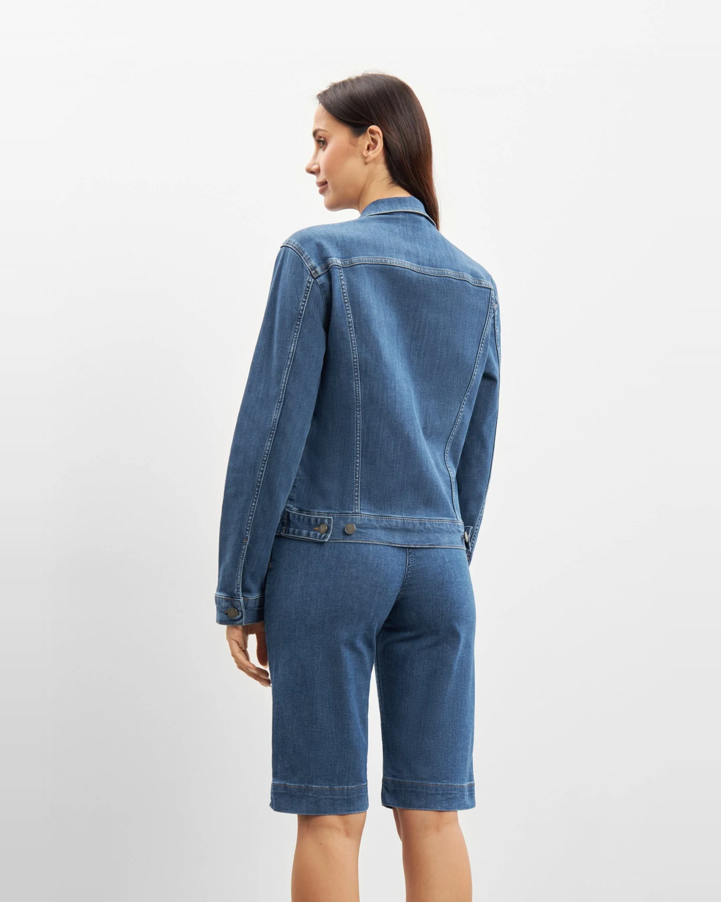 LAURIE Damen vegan Jeansjacke Ls Marie Blue Denim – Ansicht 2