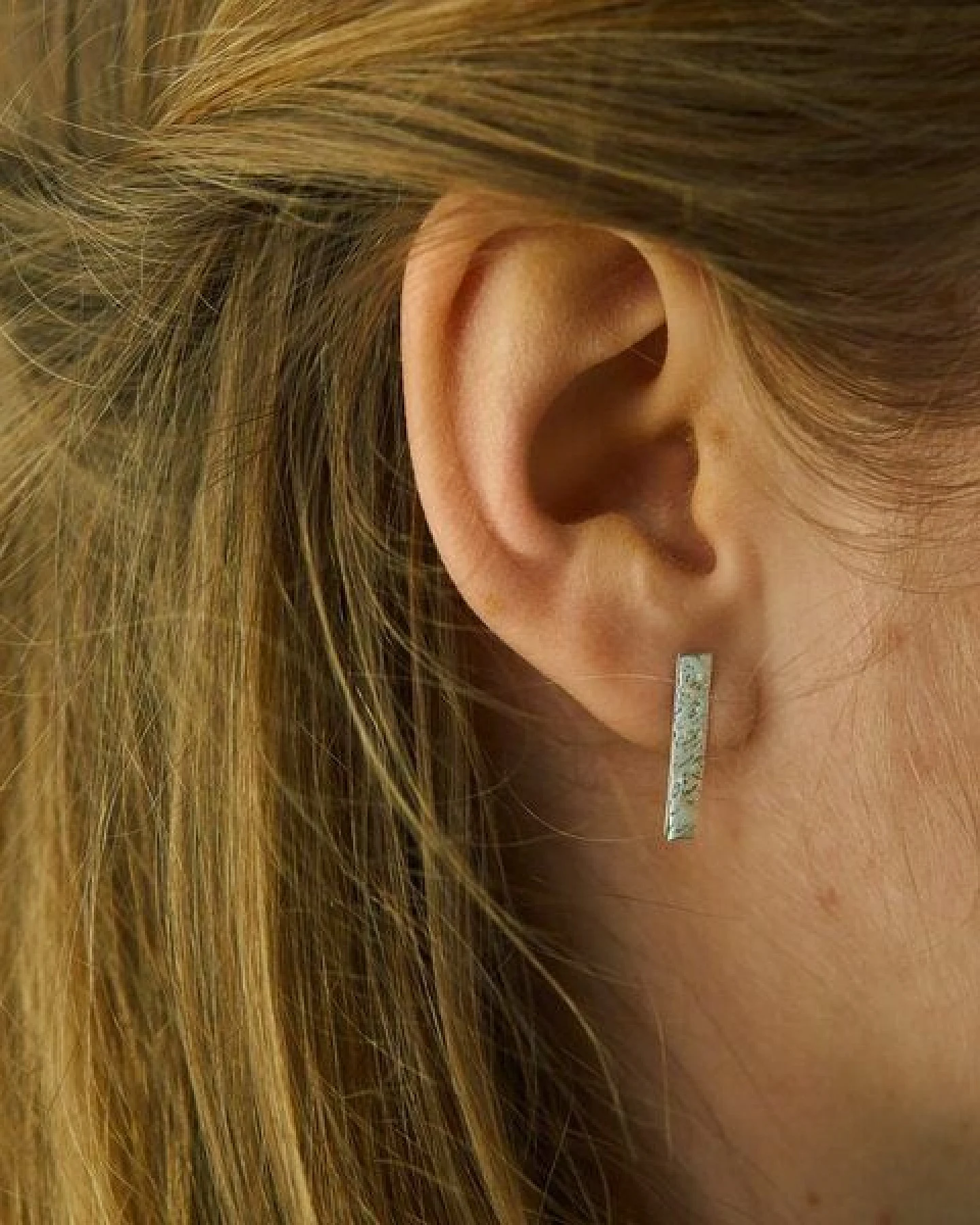 pakilia Silber Ohrringe Rechteck Fair-Trade und handmade – Ansicht 2