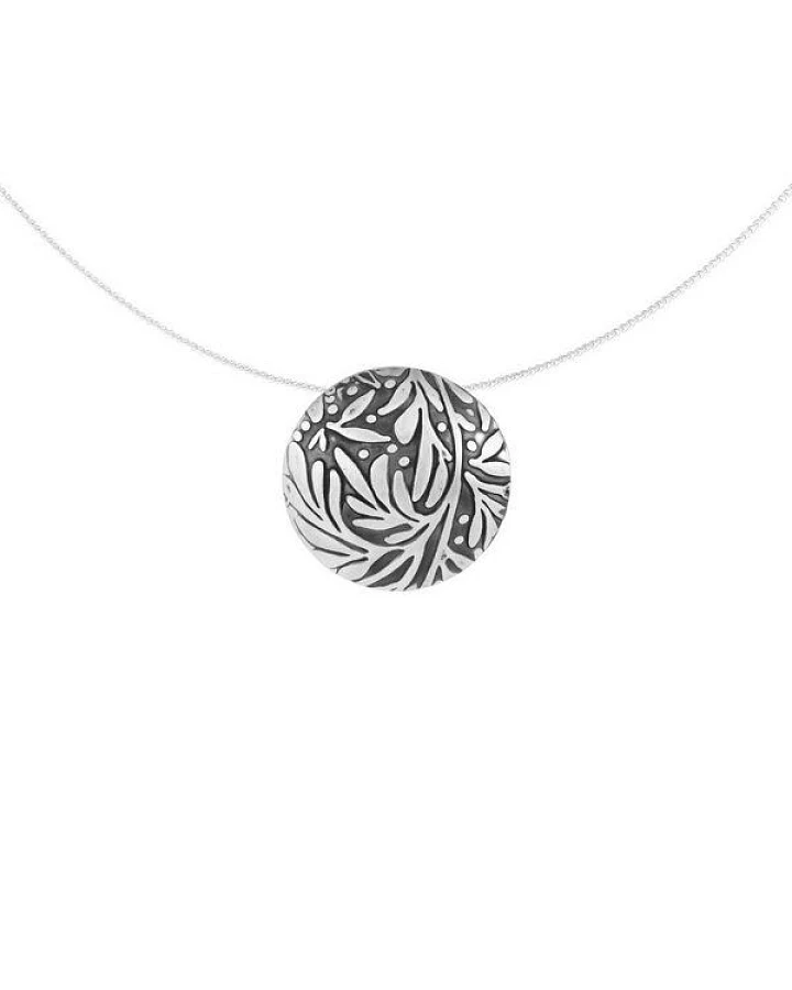 pakilia Silber Kette Blättermuster Fair-Trade und handmade