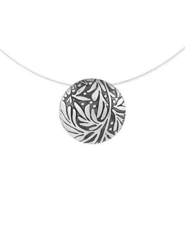 pakilia Silber Kette Blättermuster Fair-Trade und handmade