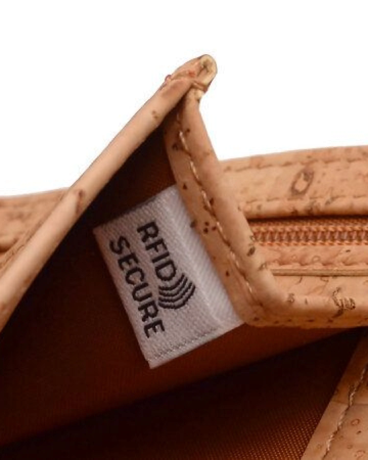 Simaru Veganes Portemonnaie mit RFID-Schutz,Geldbörse aus Kork – Ansicht 2