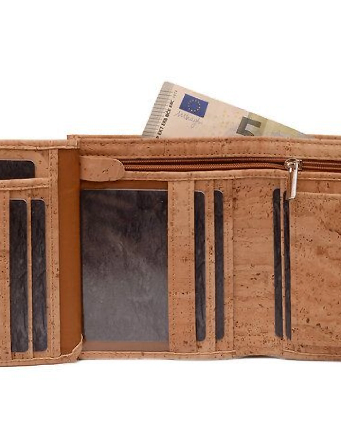Simaru Veganes Portemonnaie mit RFID-Schutz,Geldbörse aus Kork – Ansicht 4