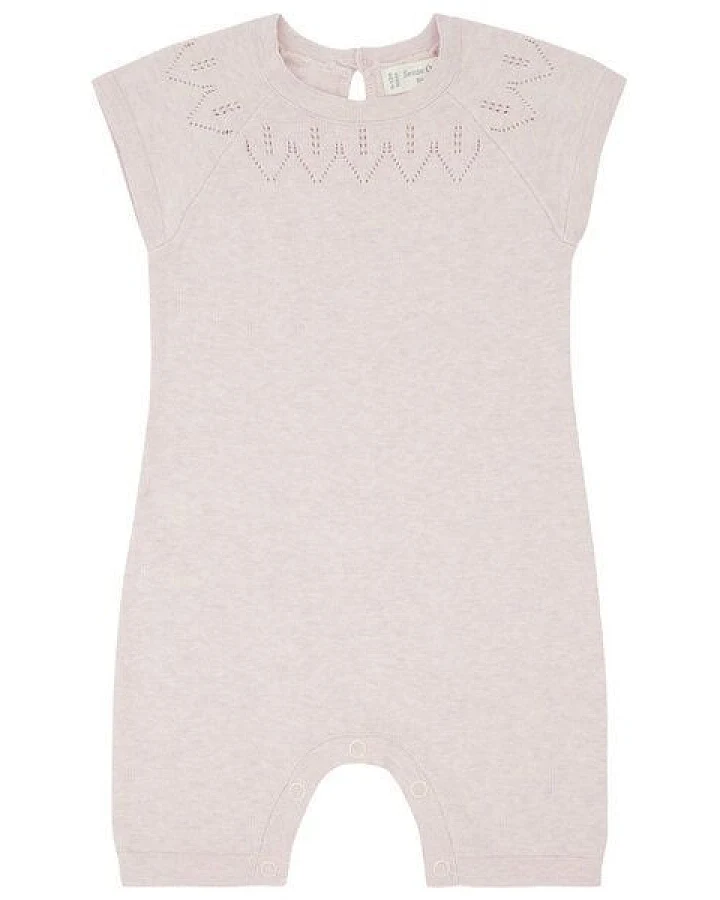 Sense Organics & friends in cooperation with GARY MASH Kurzer Baby Strickanzug in rosa