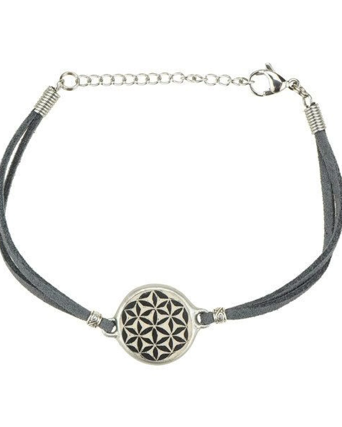 Mambu Design 2in1 Upcycling Armband - Flower of Life - Straußeneischmuck – Ansicht 3
