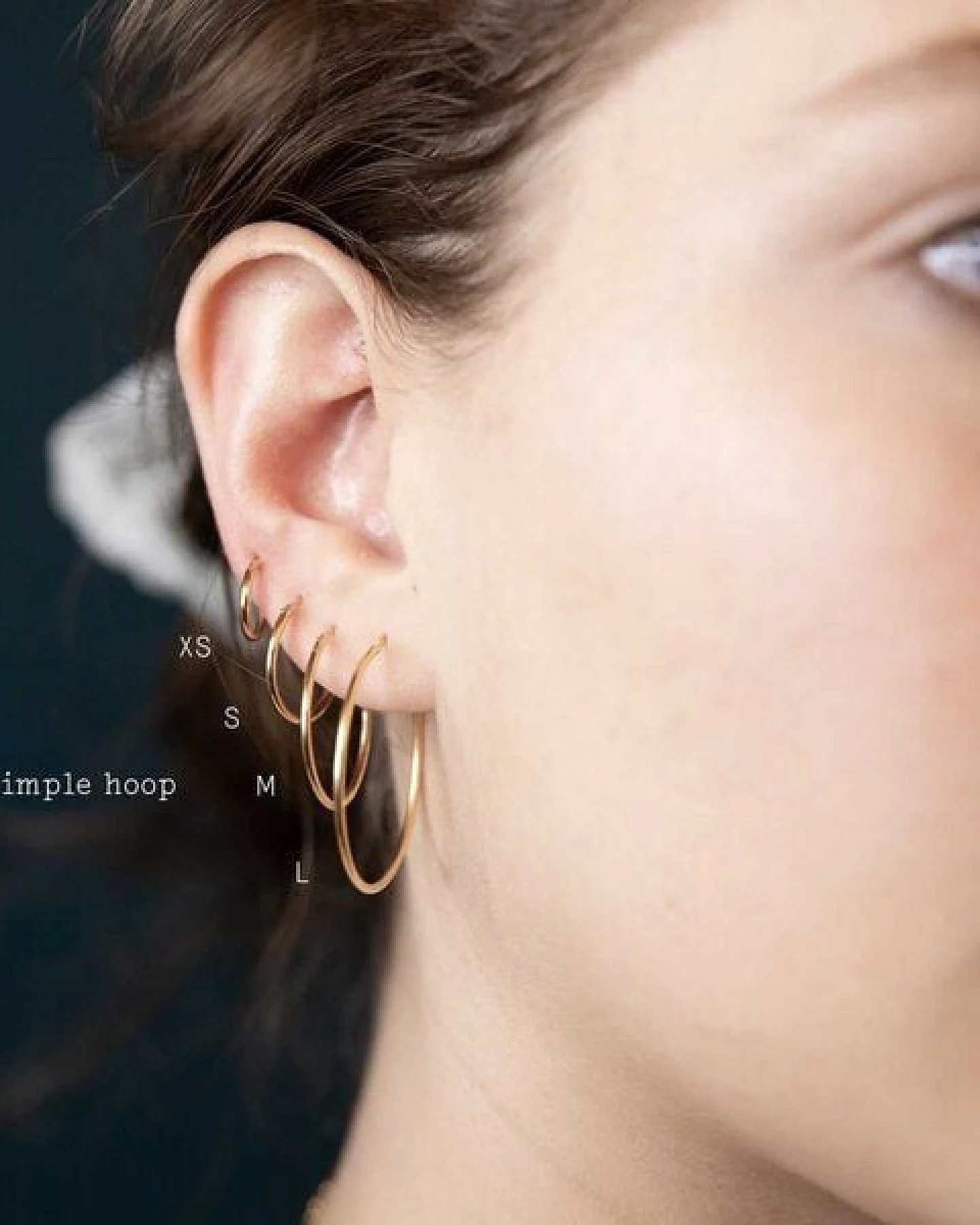 fejn jewelry Creole 'simple hoop XS / S / M / L' – Ansicht 3