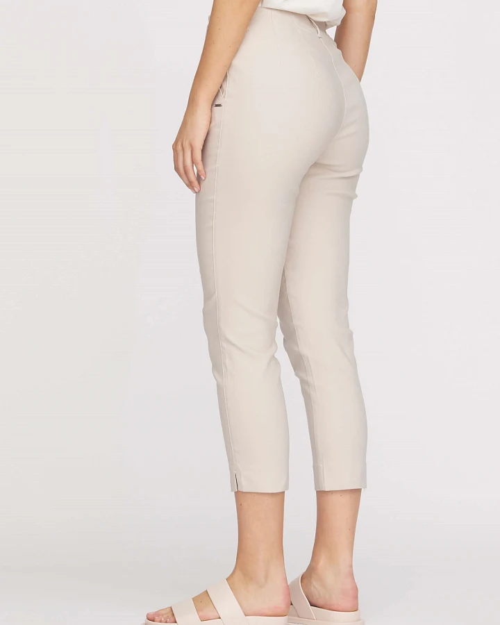 LAURIE Damen vegan Crop-Hose Regular Taylor Grau Sand