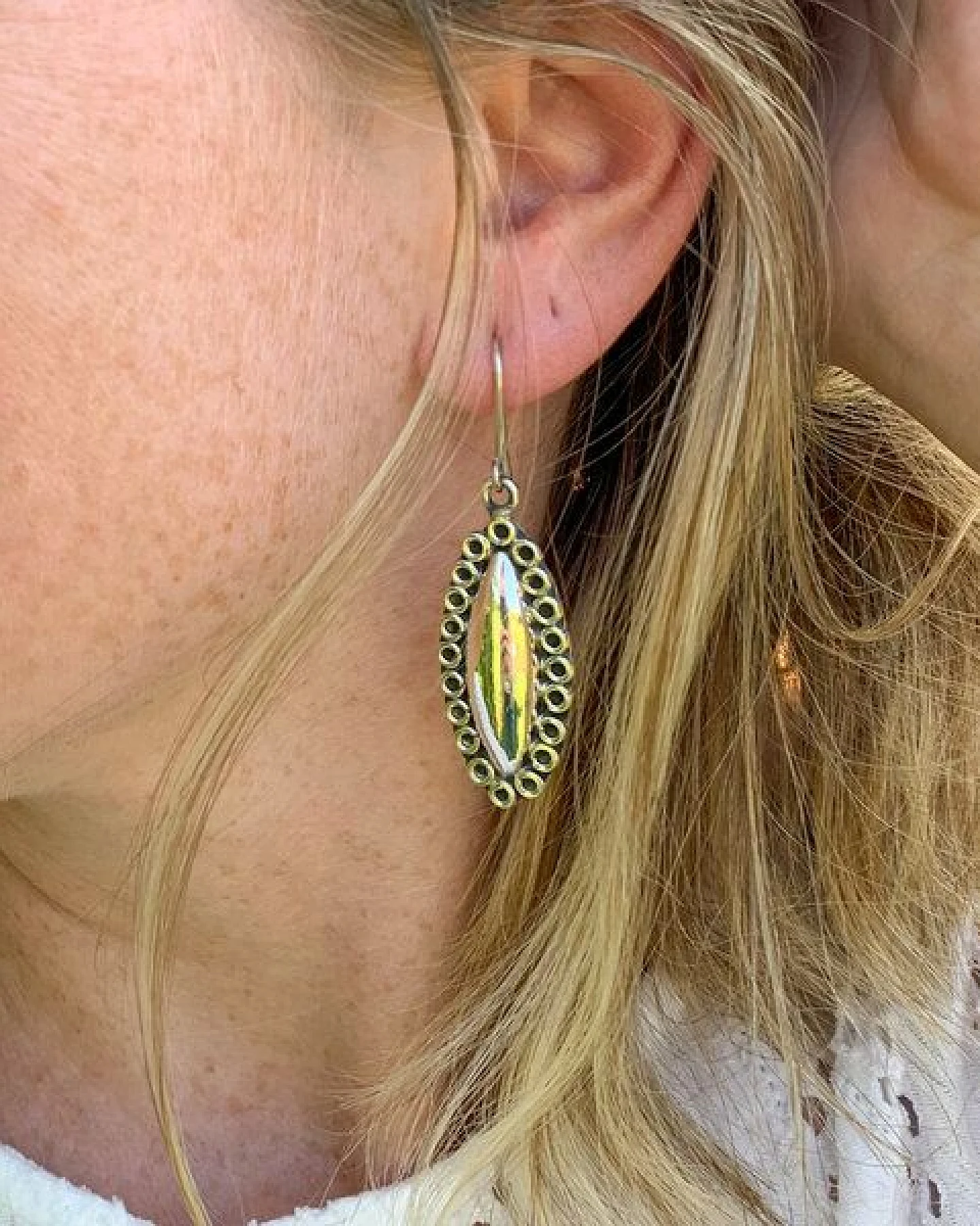 pakilia Silber Ohrringe Katzenauge Fair-Trade und handmade – Ansicht 2