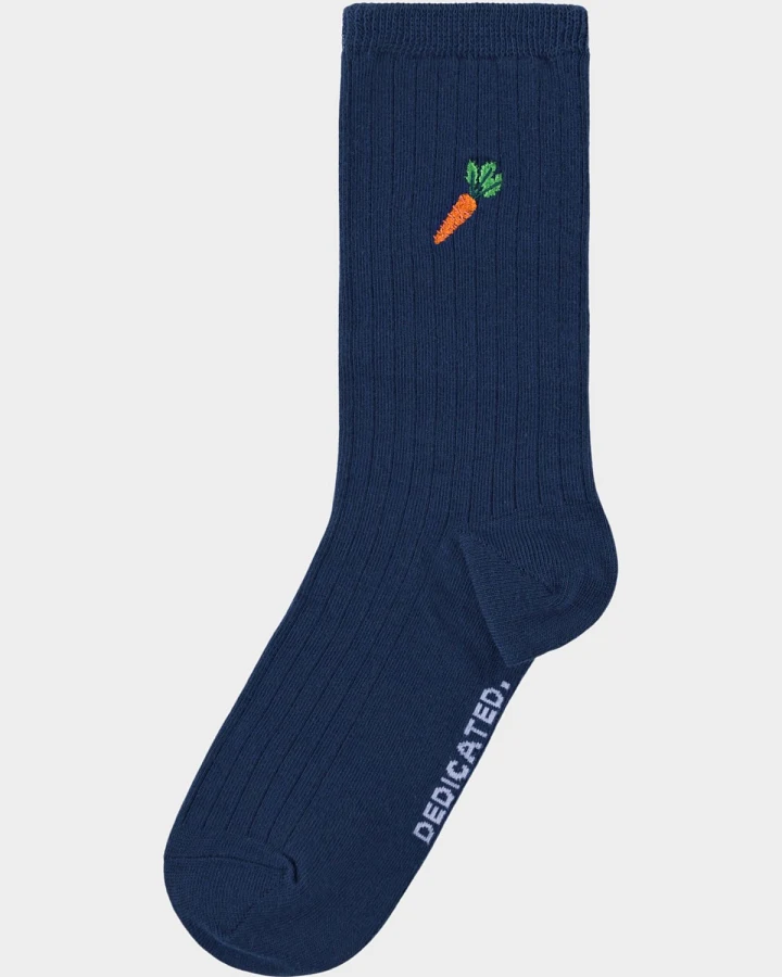 Socken Rib Knivsta Carrot Blau