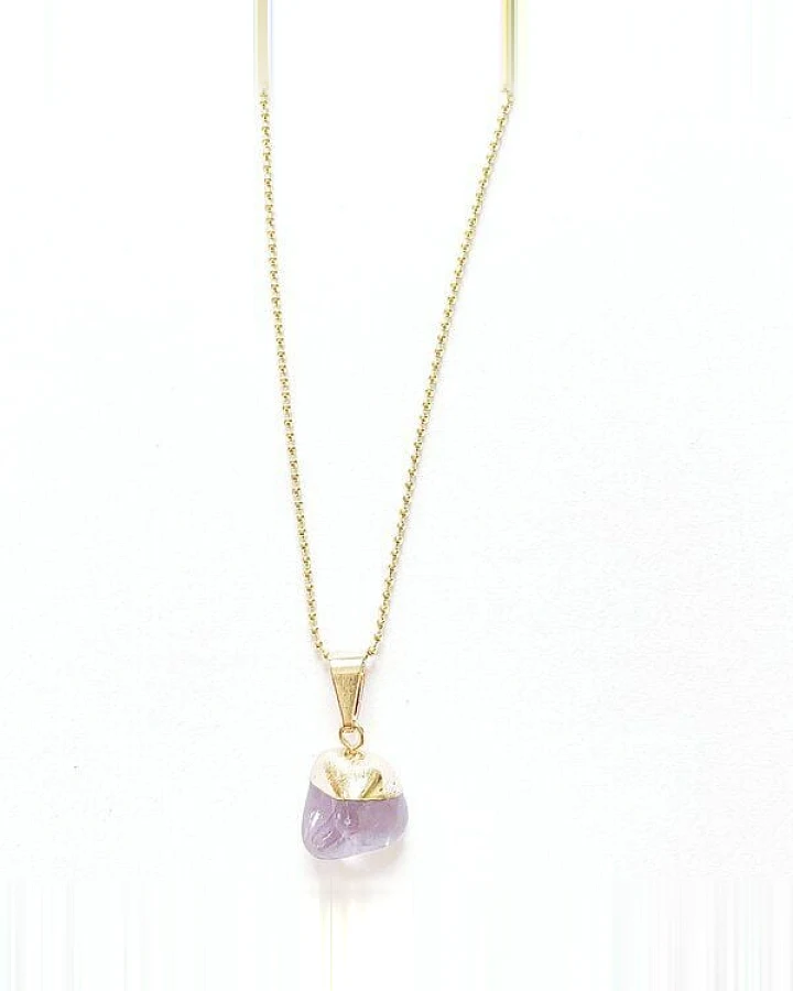 Crystal and Sage Amethyst Halskette vergoldet