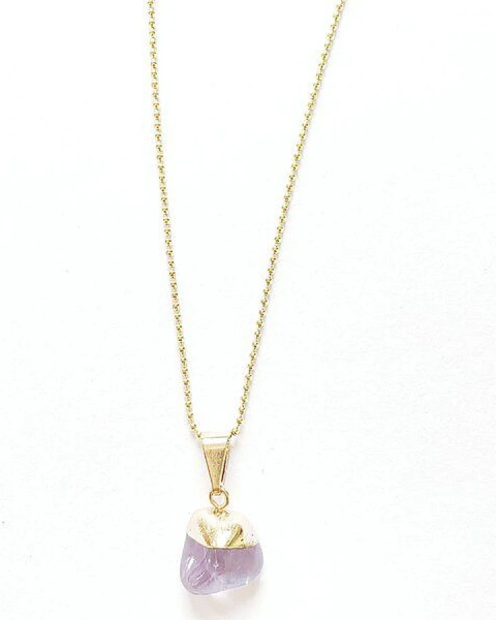 Crystal and Sage Amethyst Halskette vergoldet