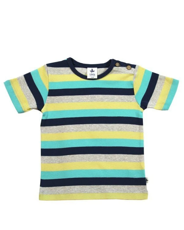 Leela Cotton Kurzarmshirt Ringelshirt Bio-Baumwolle T-shirt Gestreift Ephesus