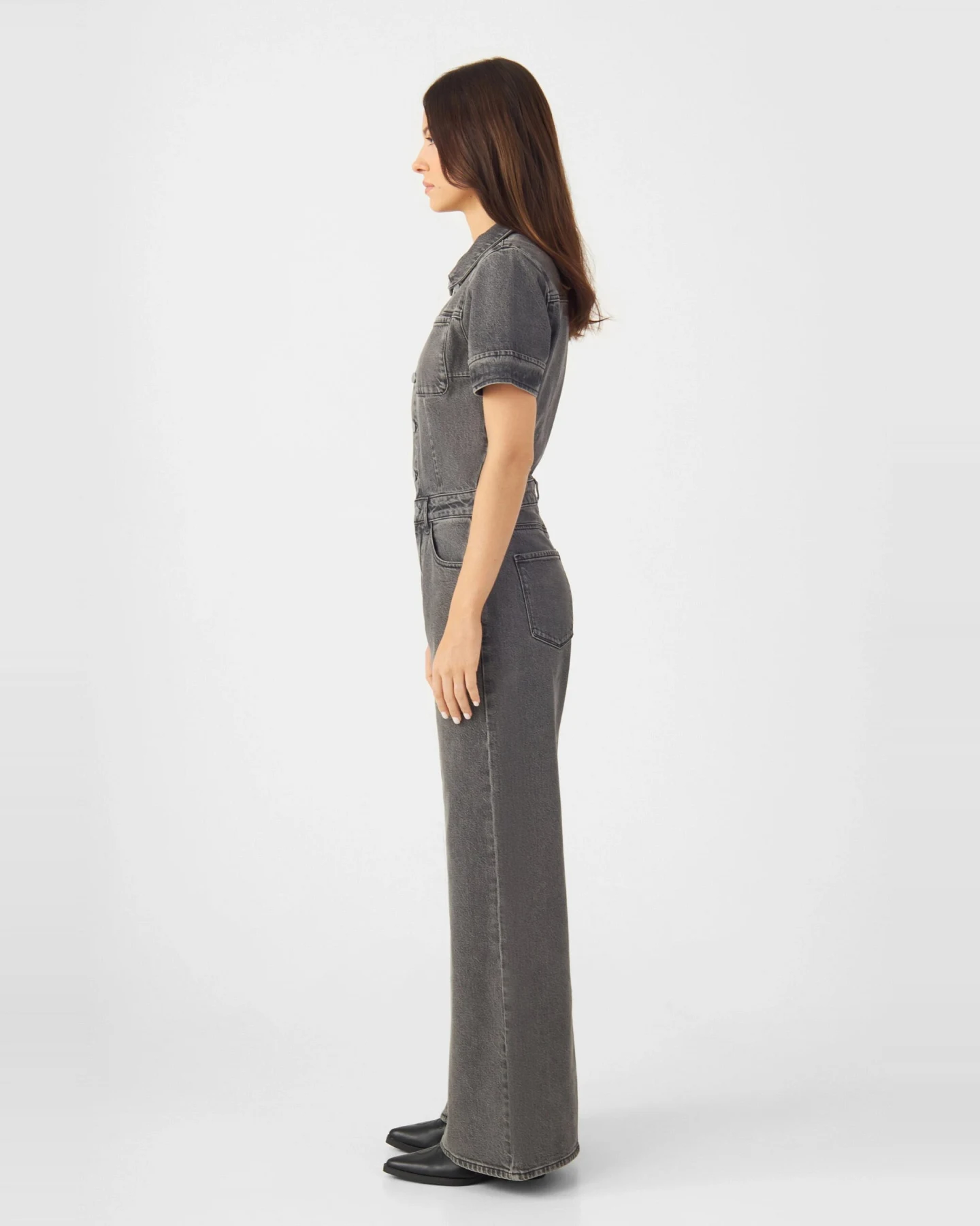 Dawn Damen vegan Overall Twitter Ss Dunkelgrau – Ansicht 2