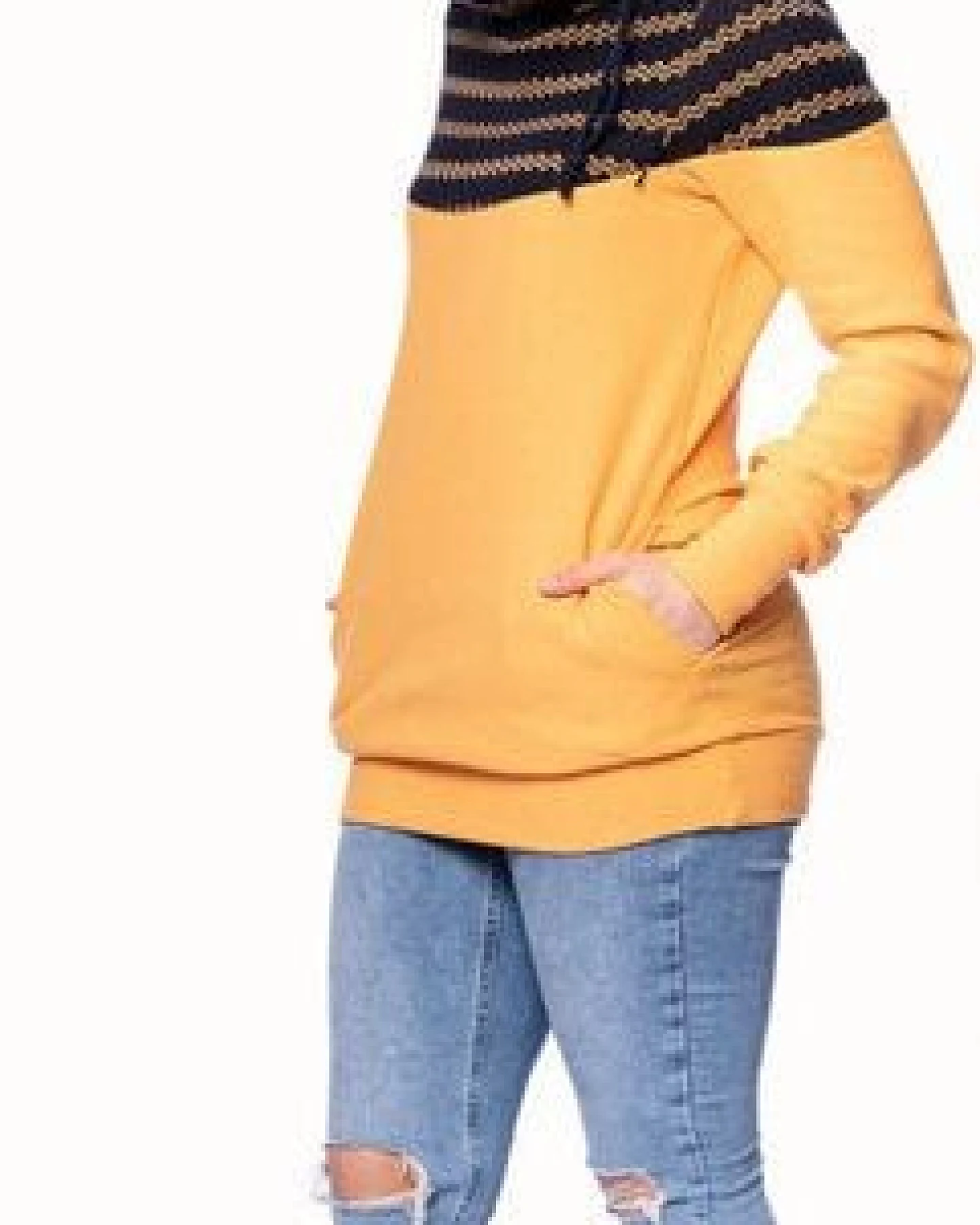 Milchshake ALAN BIO Rollkragenpullover aus Bio Baumwolle in (gelb-meliert) – Ansicht 3