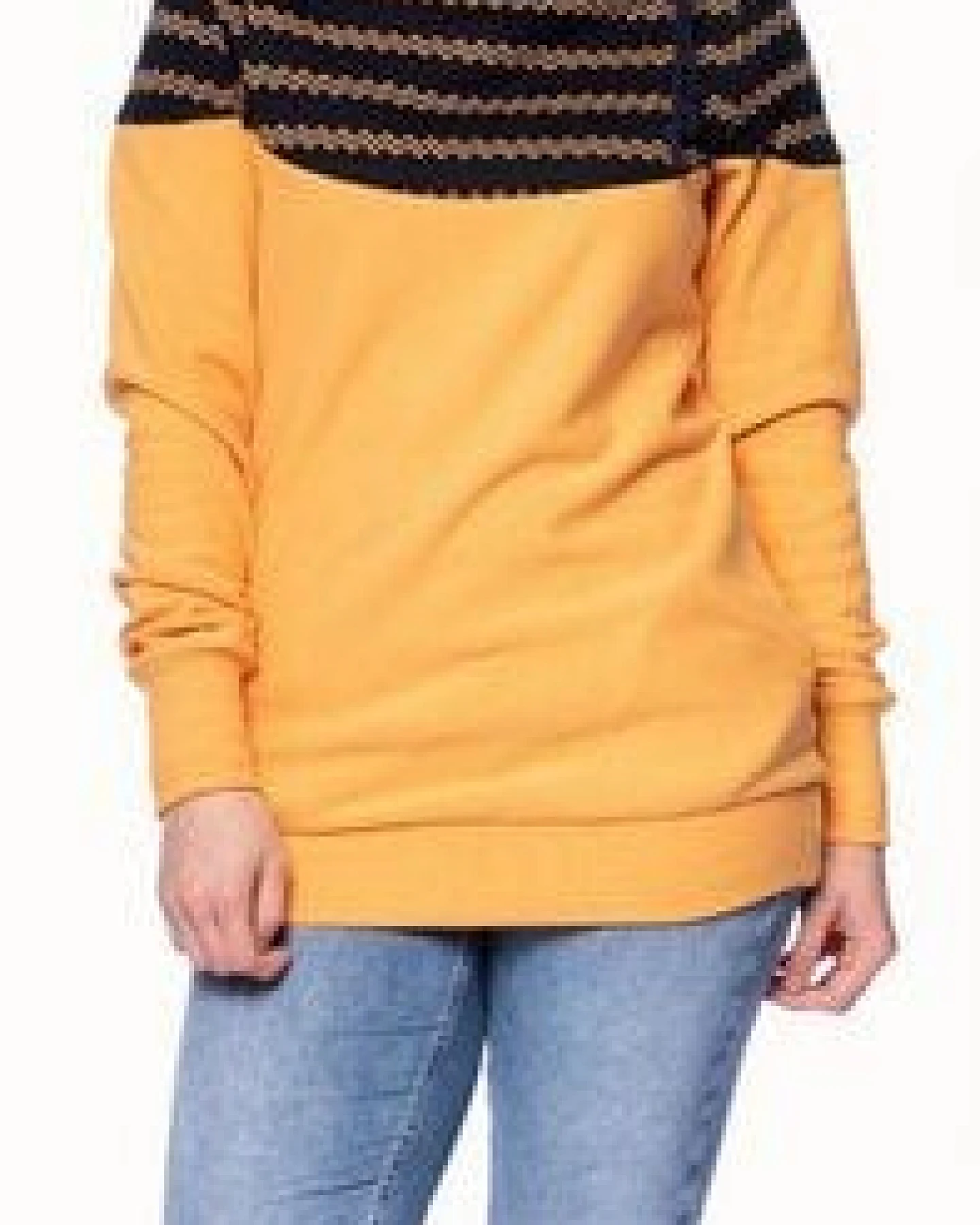 Milchshake ALAN BIO Rollkragenpullover aus Bio Baumwolle in (gelb-meliert) – Ansicht 2