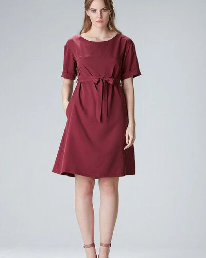 Studio Hertzberg Kleid mit Ärmel "ED-DAA" aus Tencel