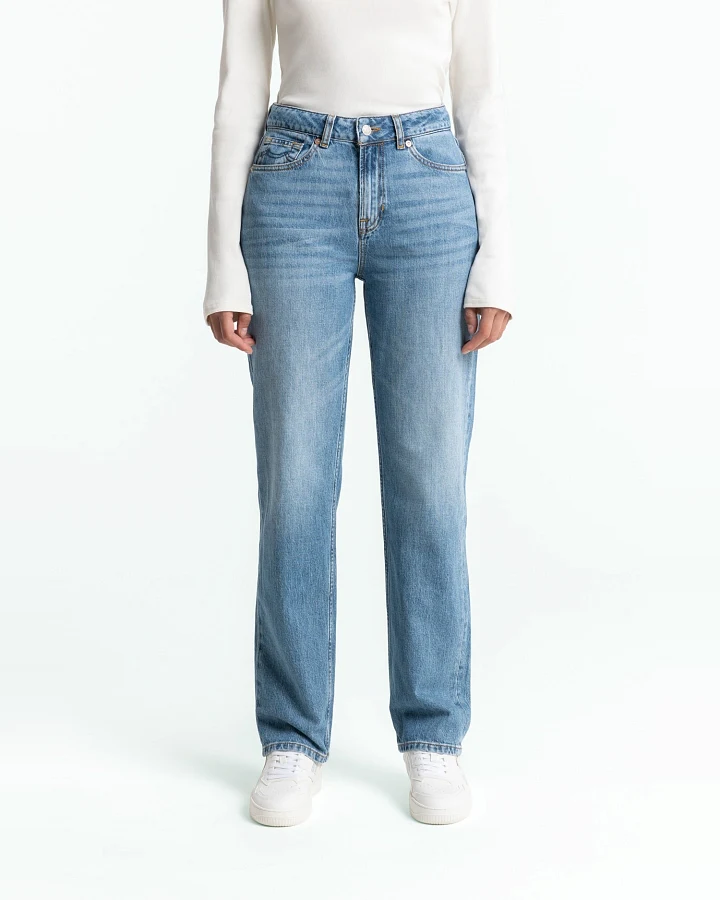 Kings of Indigo Damen vegan Jeans Inoe Atria Mid Washed Blau