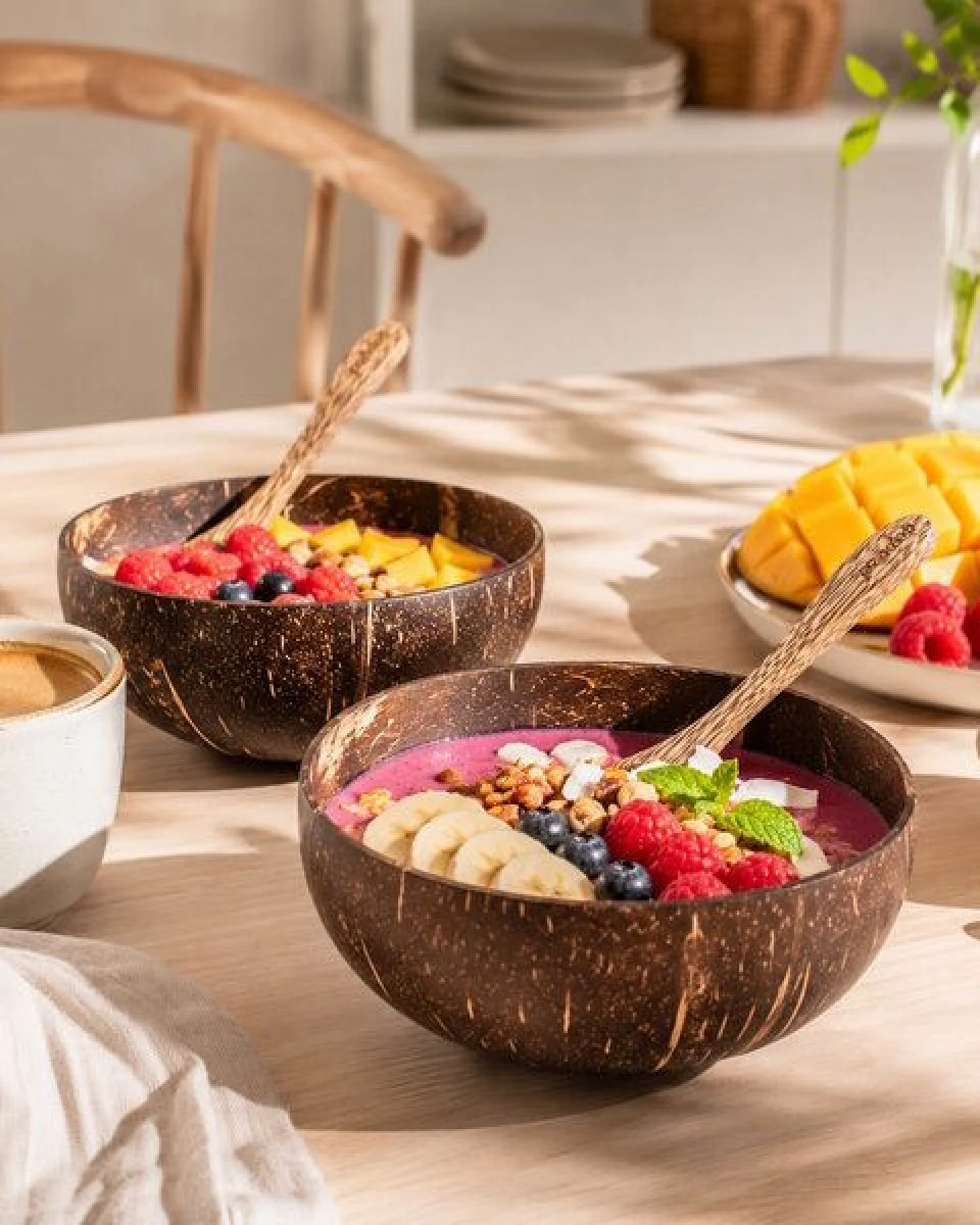 pandoo Kokosnuss Schalen 2er Set - 100% Naturprodukt – Ansicht 3