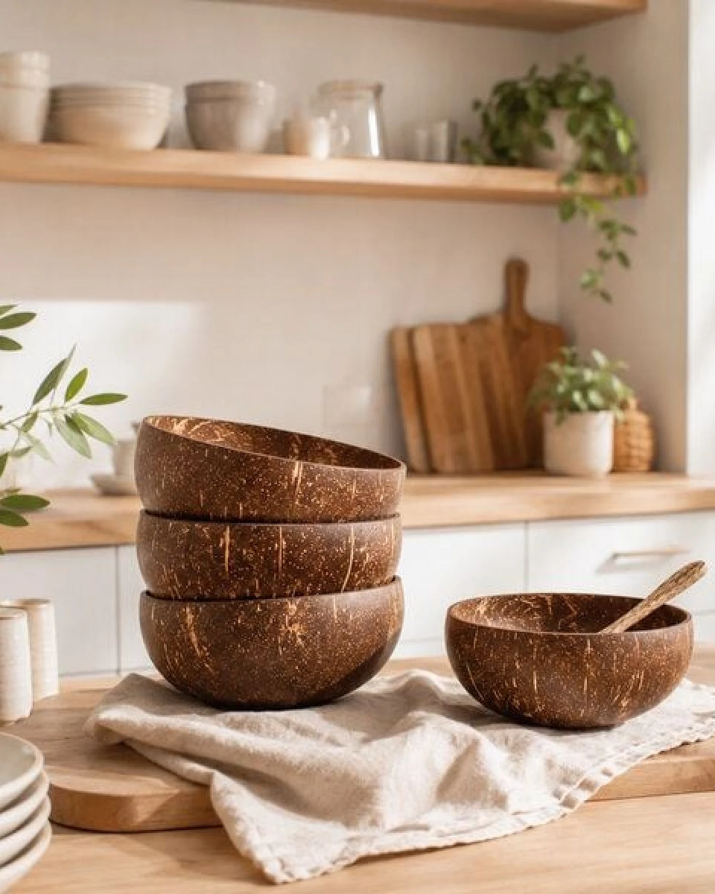 pandoo Kokosnuss Schalen 2er Set - 100% Naturprodukt – Ansicht 4