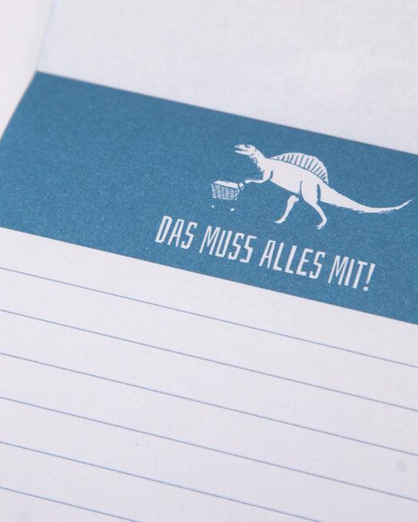 päfjes Schnell etwas Einkaufen - Notizblock mit Dino T-Rex - 100 Seiten – Ansicht 3