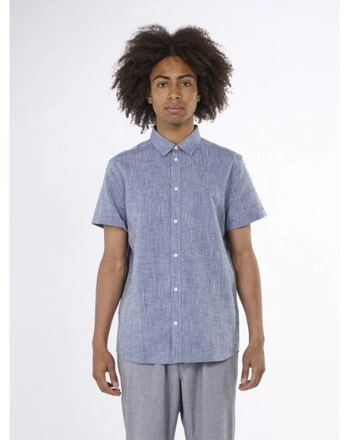 KnowledgeCotton Apparel Larch Shortsleeve Linen Shirt GOTS