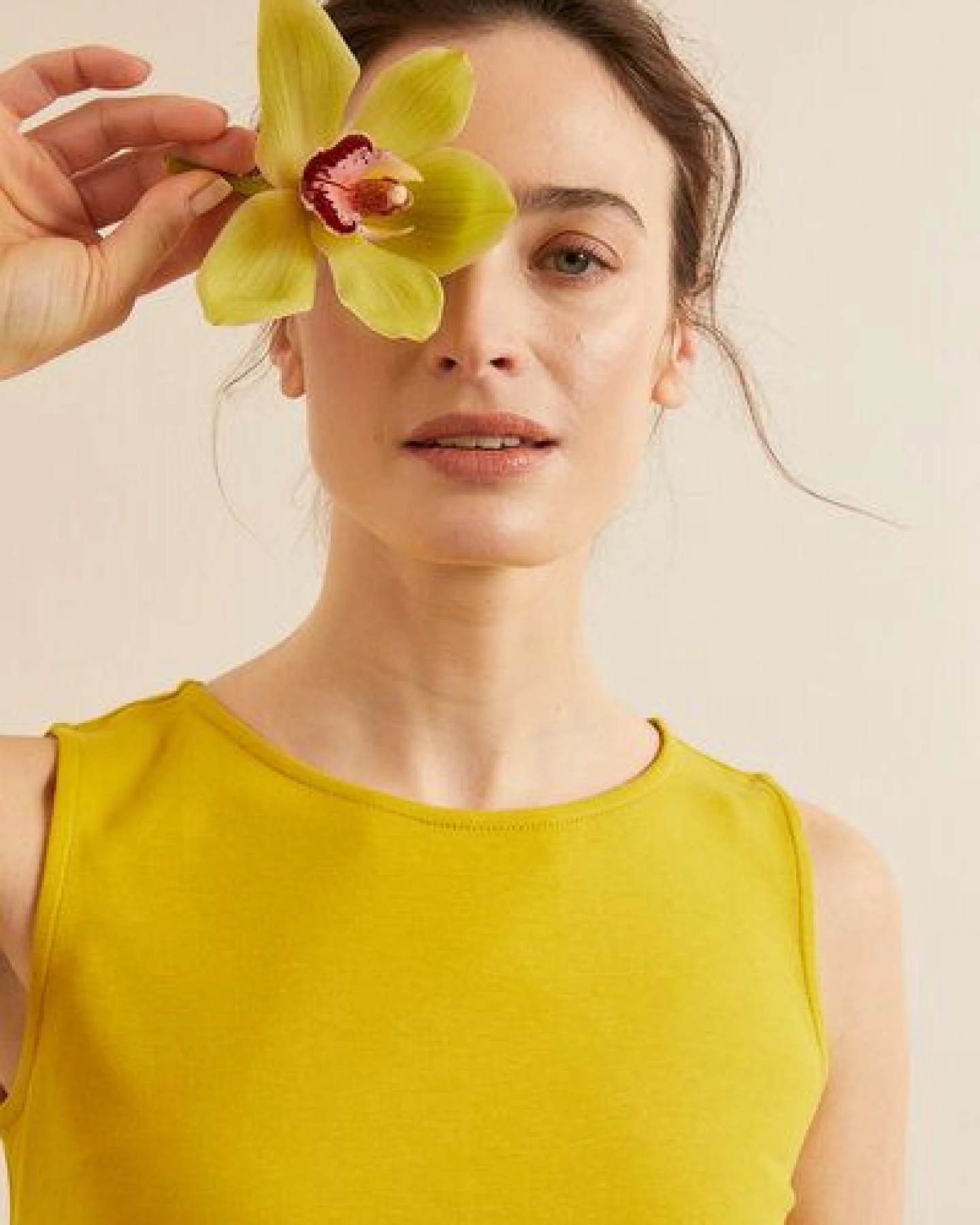 LANIUS Top aus Tencel Lyocell mit Bio-Baumwolle – Ansicht 2