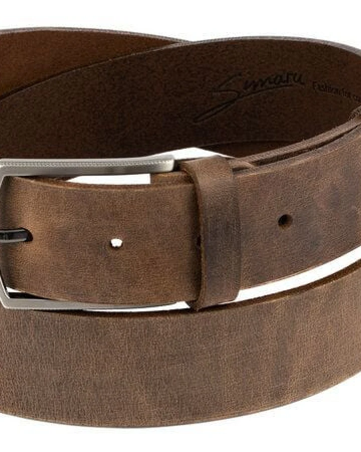 Simaru Ledergürtel Marseille Used-Look, Leder pflanzlich gegerbt