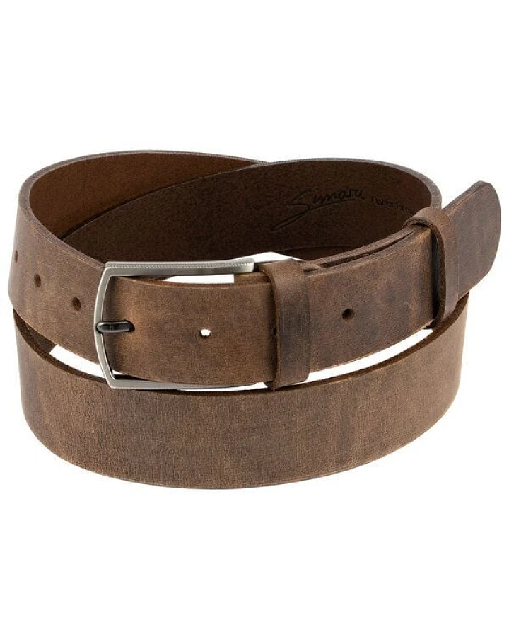 Simaru Ledergürtel Marseille Used-Look, Leder pflanzlich gegerbt