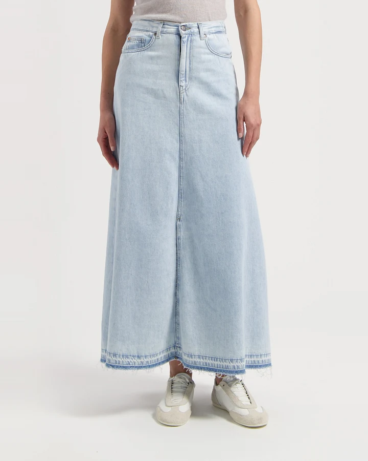 MUD Jeans Damen vegan Rock Max Loose Flow Stone Vintage Blau