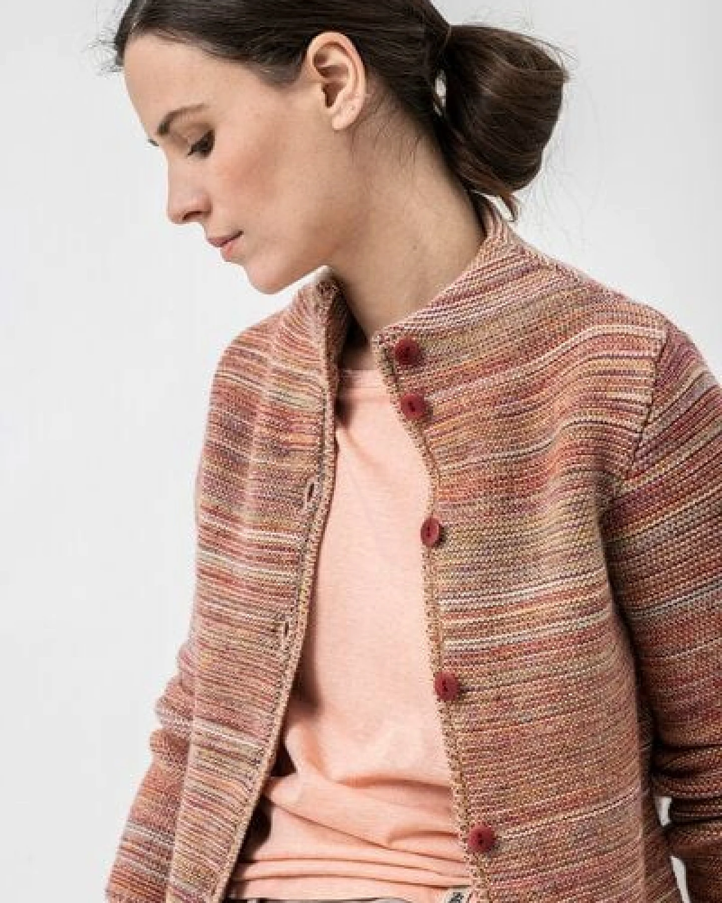 Grenz/gang Damen Strickjacke ELLY aus Schurwolle (kbT) - mouliné – Ansicht 3