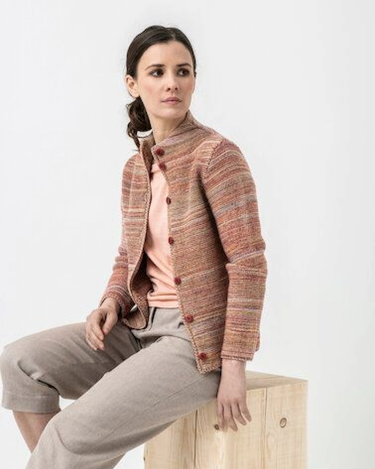 Grenz/gang Damen Strickjacke ELLY aus Schurwolle (kbT) - mouliné – Ansicht 4